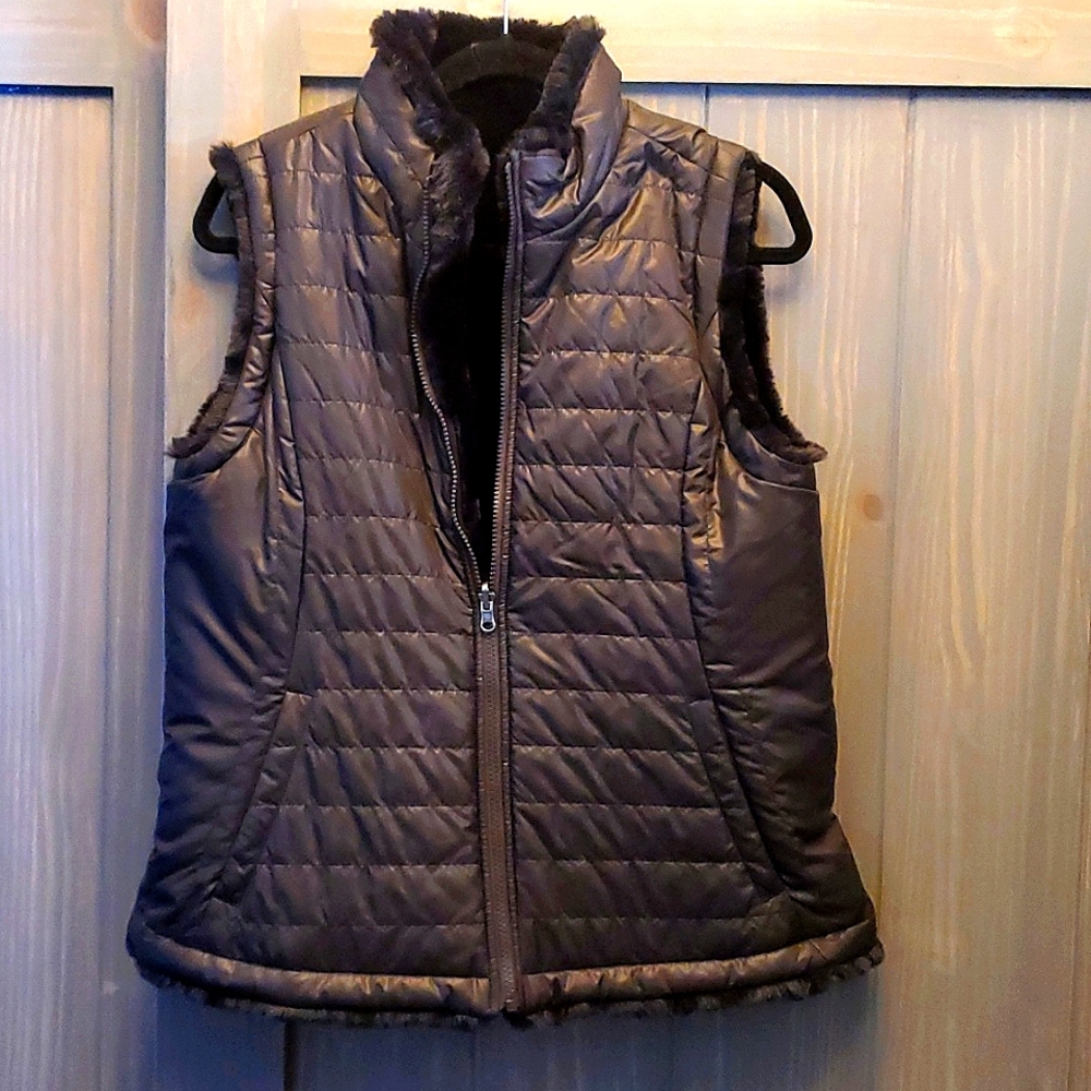 Reversible Faux Fur Quilted Vest